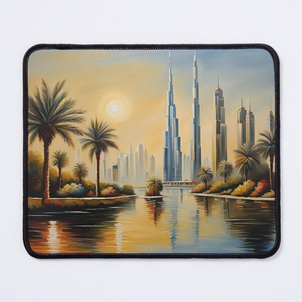 Item preview, Painting of Dubai United Arab Emirates Skyline designed and sold by galactify.