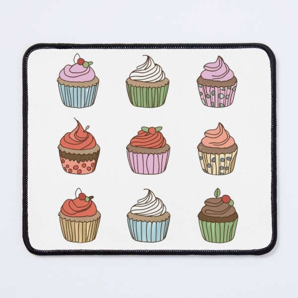 Item preview, Vintage princess cupcakes pattern baked with love designed and sold by Bela Mehta.