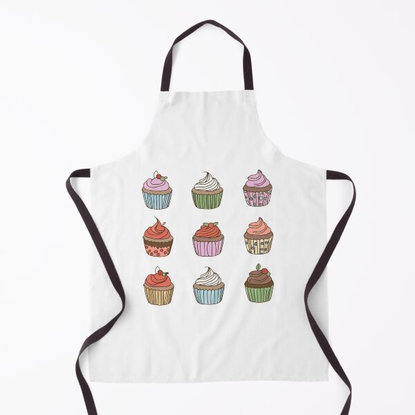 Item preview, Vintage princess cupcakes pattern baked with love designed and sold by Bela Mehta.