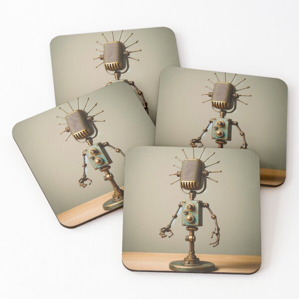 Item preview, Impressionist Style Vintage Microphone Robot designed and sold by Star-Fragment.