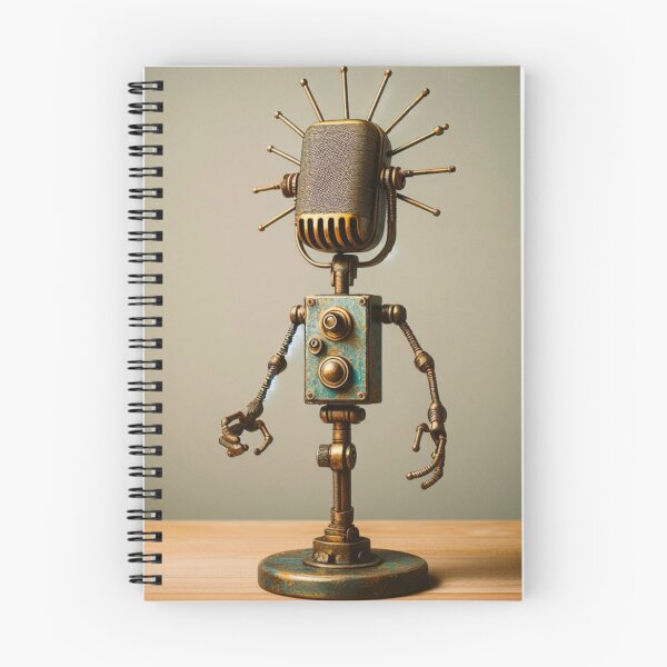 Item preview, Impressionist Style Vintage Microphone Robot designed and sold by Star-Fragment.