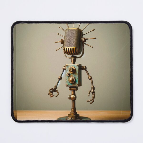 Item preview, Impressionist Style Vintage Microphone Robot designed and sold by Star-Fragment.