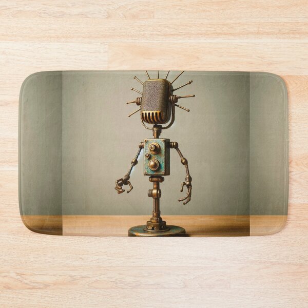 Item preview, Impressionist Style Vintage Microphone Robot designed and sold by Star-Fragment.