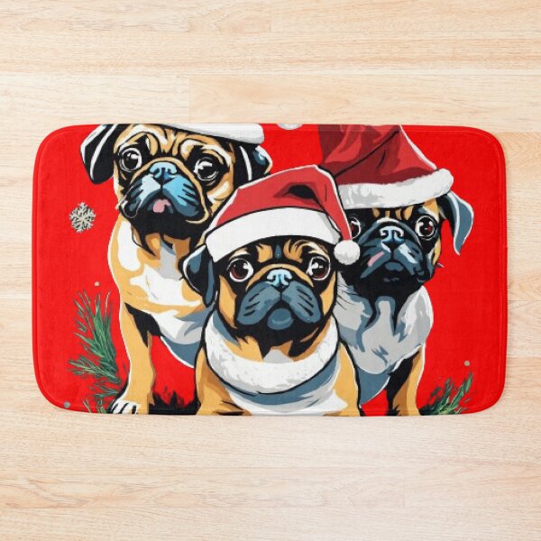 Item preview, Adorable Pug Trio: Cute and Playful Pug Dog Designs designed and sold by LeoArt007.