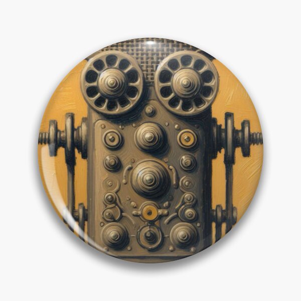Item preview, Wide Eyed Vintage Microphone Robot designed and sold by Star-Fragment.