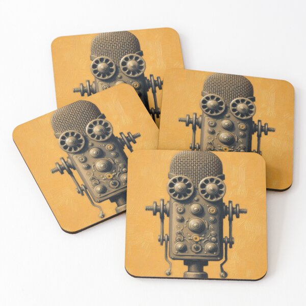 Item preview, Wide Eyed Vintage Microphone Robot designed and sold by Star-Fragment.