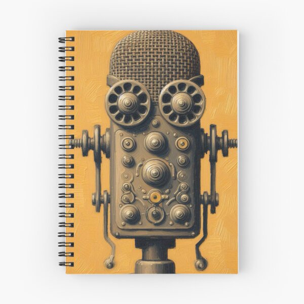 Item preview, Wide Eyed Vintage Microphone Robot designed and sold by Star-Fragment.