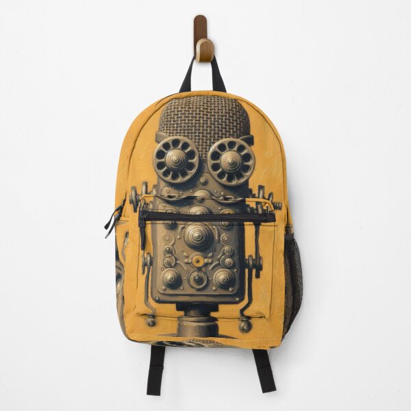 Item preview, Wide Eyed Vintage Microphone Robot designed and sold by Star-Fragment.