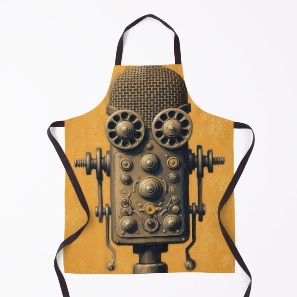 Item preview, Wide Eyed Vintage Microphone Robot designed and sold by Star-Fragment.