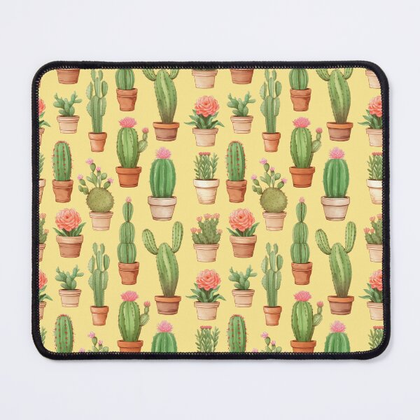 Item preview, Cactus Drawing Seamless Pattern Yellow Parmesan background designed and sold by Sototos® ⭐⭐⭐⭐⭐.