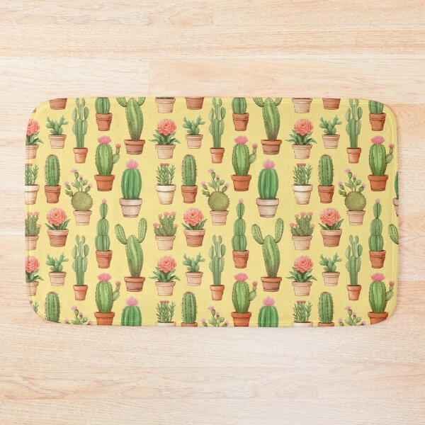 Item preview, Cactus Drawing Seamless Pattern Yellow Parmesan background designed and sold by Sototos® ⭐⭐⭐⭐⭐.