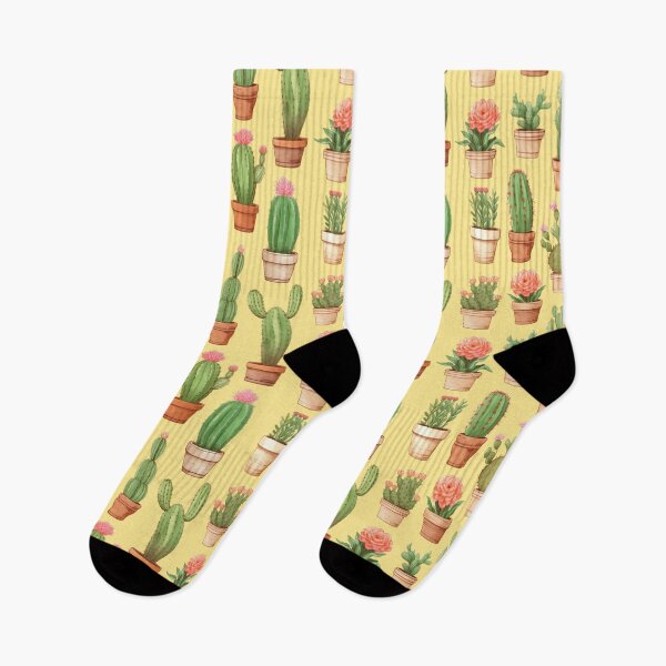 Item preview, Cactus Drawing Seamless Pattern Yellow Parmesan background designed and sold by Sototos® ⭐⭐⭐⭐⭐.