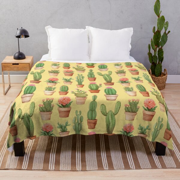 Item preview, Cactus Drawing Seamless Pattern Yellow Parmesan background designed and sold by Sototos® ⭐⭐⭐⭐⭐.