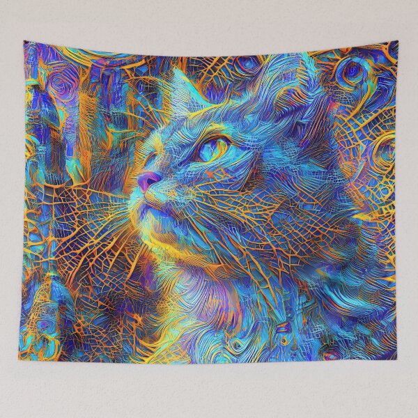 Item preview, Abstractions of abstract abstraction of cat. DeepDream #8666827753853 designed and sold by blackhalt.