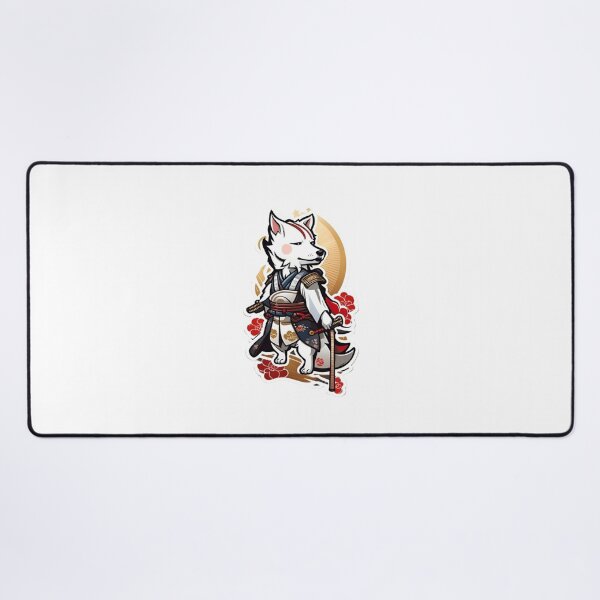 Item preview, Japan samurai katana white dog designed and sold by KorArtStudio.