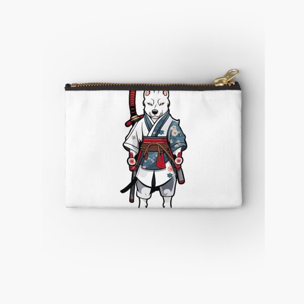 Item preview, Cute Japan samurai katana white dog designed and sold by KorArtStudio.