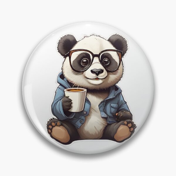 Item preview, Kawaii Panda Coffee Addict Cute and Cuddly Panda Art designed and sold by PintERest0.