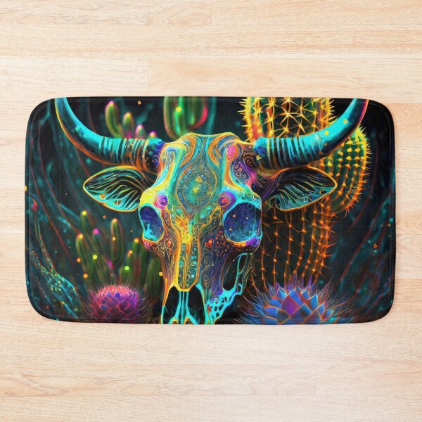 Item preview, Electric Cow Skull Desert Scene designed and sold by JohnXD247.