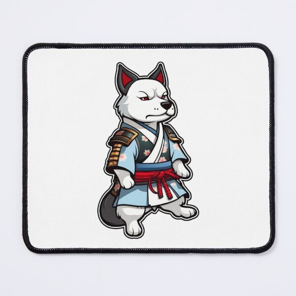 Item preview, Cool Japan samurai katana white dog designed and sold by KorArtStudio.