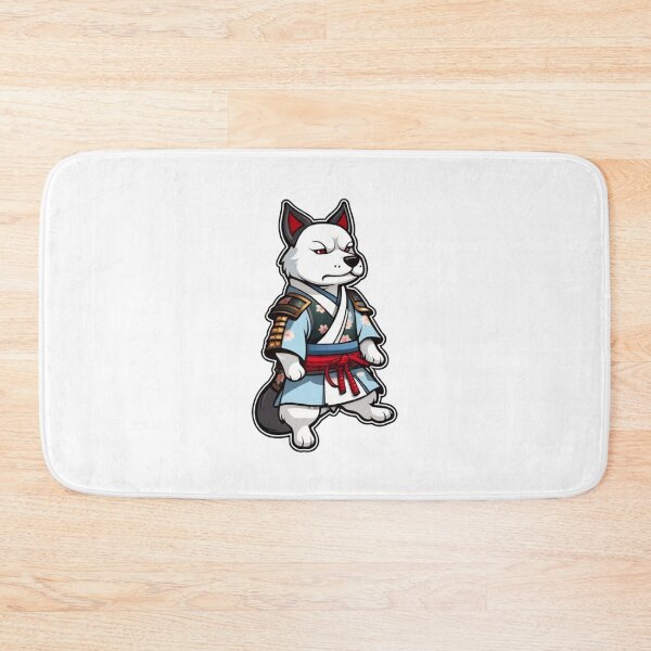 Item preview, Cool Japan samurai katana white dog designed and sold by KorArtStudio.