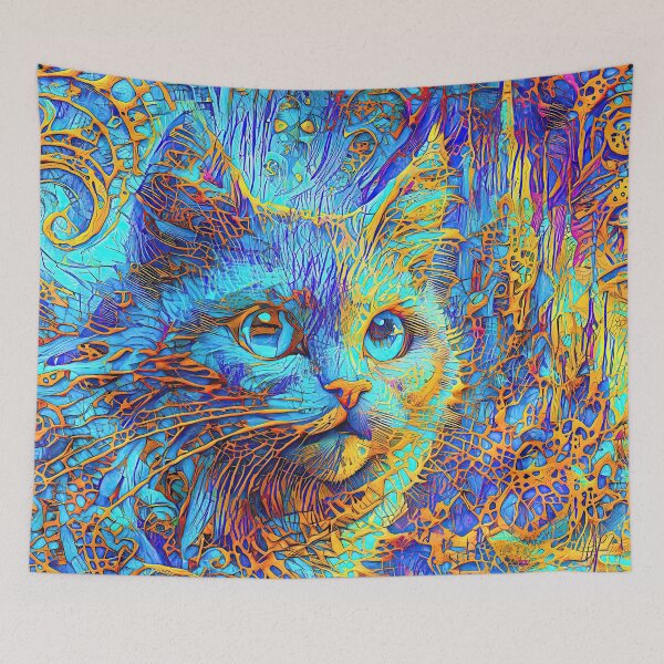 Item preview, Abstractions of abstract abstraction of cat. DeepDream #6412880522886 designed and sold by blackhalt.