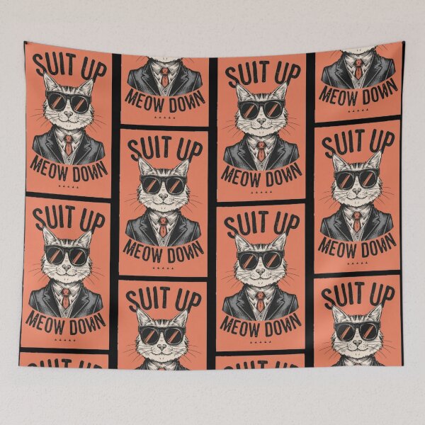 Item preview, Suit Up, Meow Down designed and sold by PlanetMarker.