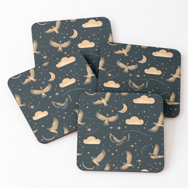 Item preview, Eagles At Night Seamless Pattern  designed and sold by Sototos® ⭐⭐⭐⭐⭐.