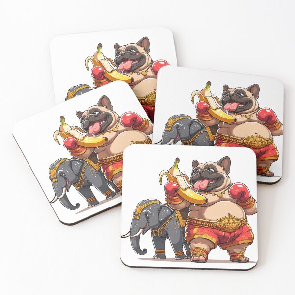 Item preview, Papa bull dog rides elephant  designed and sold by olopaw.
