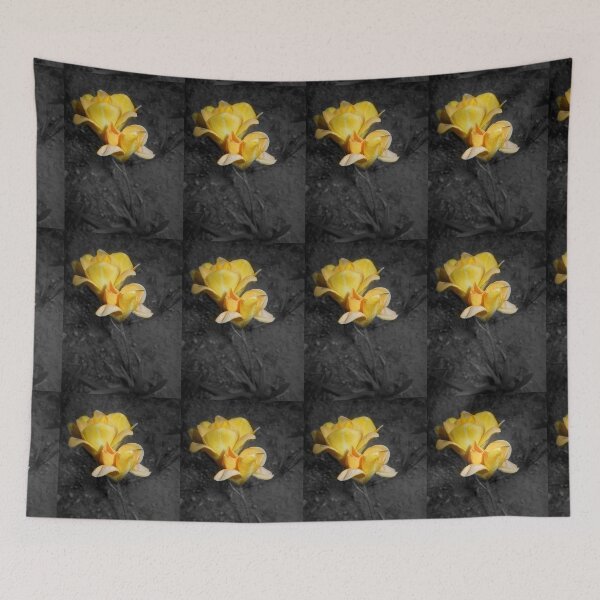 Item preview, yellow freesias, dark 03/23/18 designed and sold by Shellaqua.