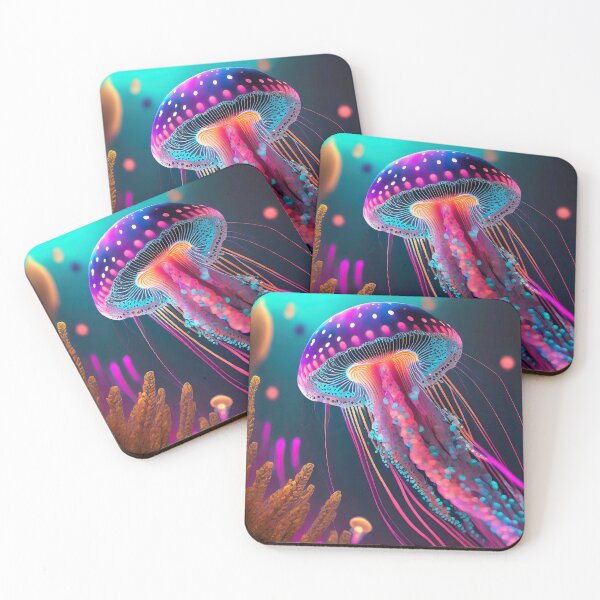 Item preview, Neon Glowing Pink and Purple Jellyfish designed and sold by JohnXD247.