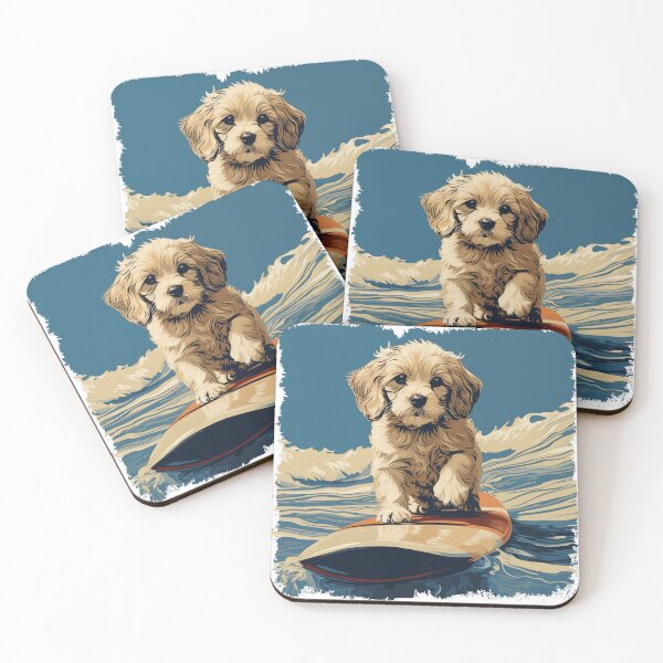 Item preview, Puppy Surfing on the Waves designed and sold by Artisleek Designs.