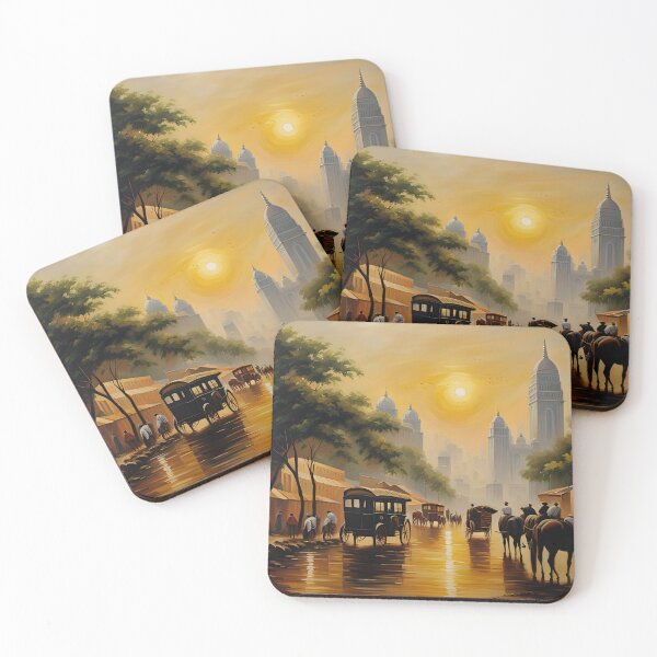 Item preview, Painting of Mumbai India Skyline designed and sold by galactify.
