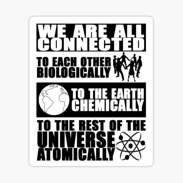 Vista previa del artículo con la obra «Todos estamos conectados», diseñado y vendido por WFLAtheism.