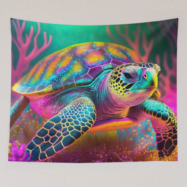 Item preview, Neon Glowing Pink Sea Turtle designed and sold by JohnXD247.