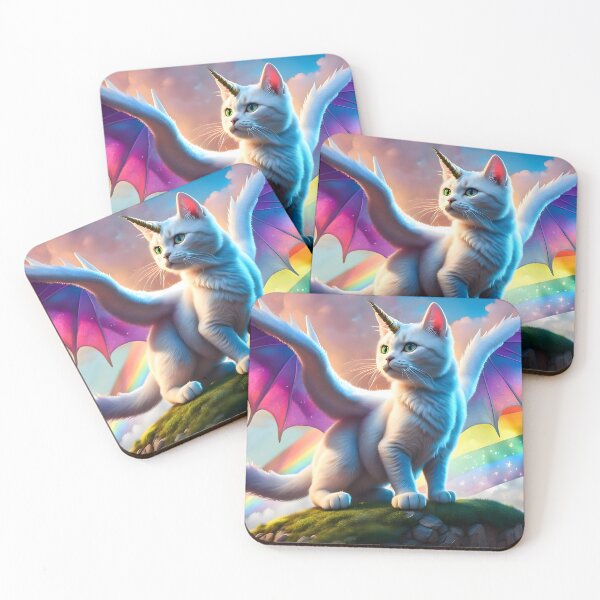 Item preview, Winged unicorn cat overlooks the valley designed and sold by LordFalcon.