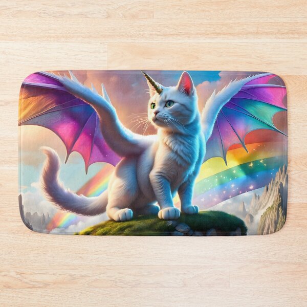 Item preview, Winged unicorn cat overlooks the valley designed and sold by LordFalcon.