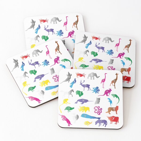 Item preview, Animal with letters. Children's alphabet, cute drawing of tropical animals designed and sold by Anastasiia Yurevych.