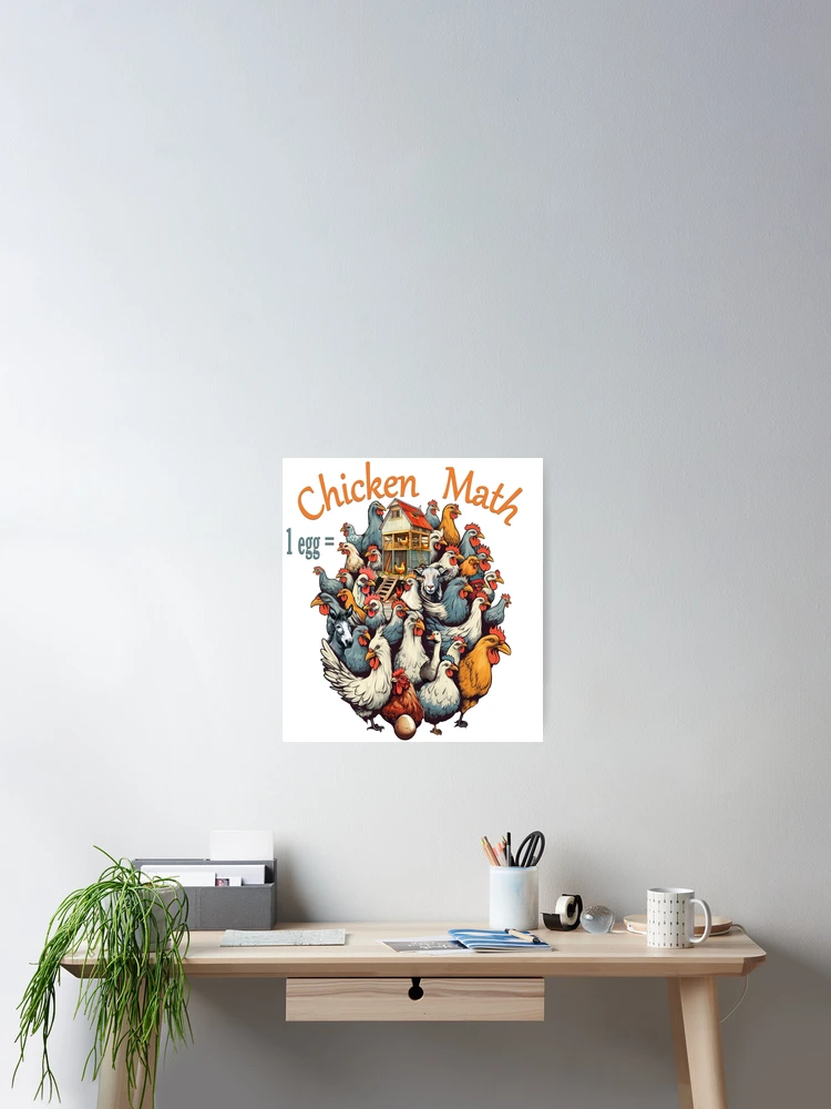 Thumbnail 2 of 3, Poster, Chicken Math designed and sold by Whimsaurus.