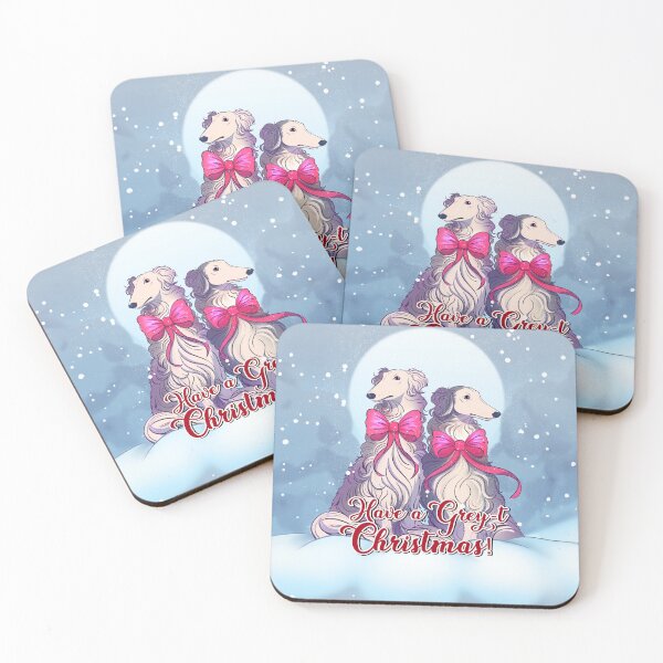 Item preview, Have a grey-t Christmas Borzoi illustration designed and sold by Iluvmygreyhound.