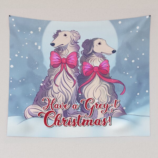 Item preview, Have a grey-t Christmas Borzoi illustration designed and sold by Iluvmygreyhound.