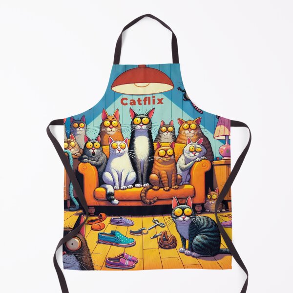 Item preview, Colorful Cat Gathering Illustration designed and sold by inkArtistryfine.