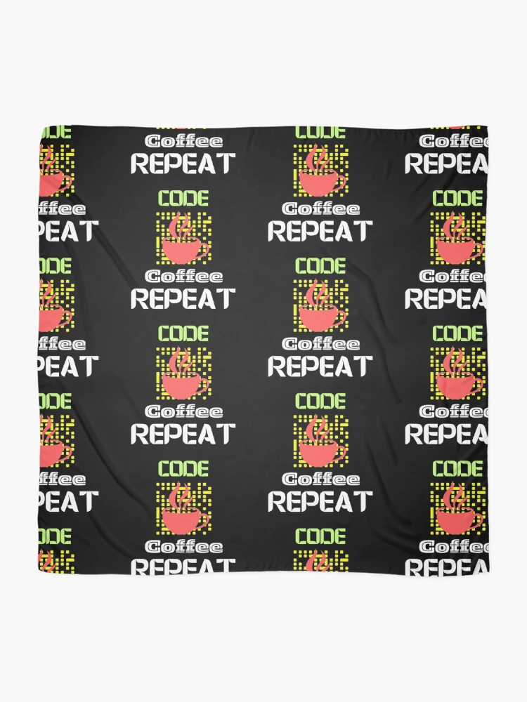 Thumbnail 2 of 3, Scarf, computer engineer programmer coding tech coffee code designed and sold by DesignYourWaystore.
