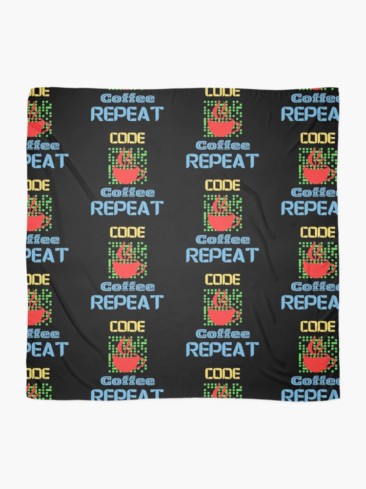 Thumbnail 2 of 3, Scarf, computer engineer programmer coding tech coffee code designed and sold by DesignYourWaystore.