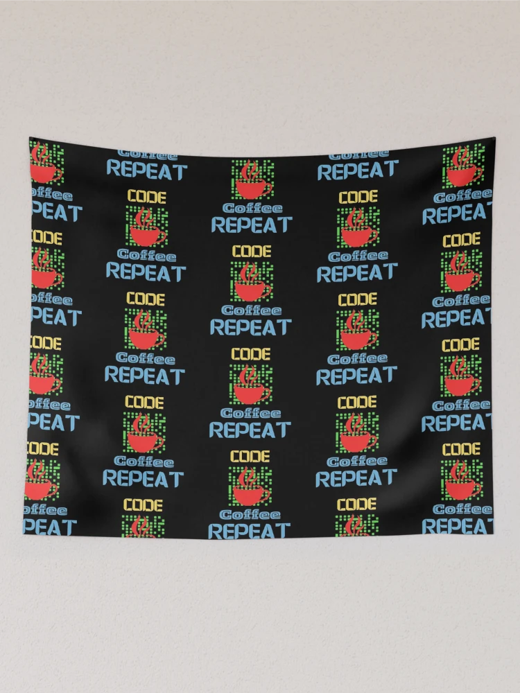 Thumbnail 2 of 3, Tapestry, computer engineer programmer coding tech coffee code designed and sold by DesignYourWaystore.