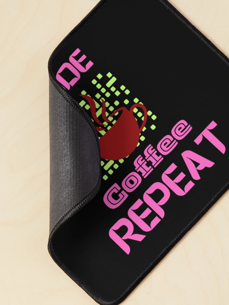 Thumbnail 2 of 5, Mouse Pad, computer engineer programmer coding tech coffee code pink designed and sold by DesignYourWaystore.