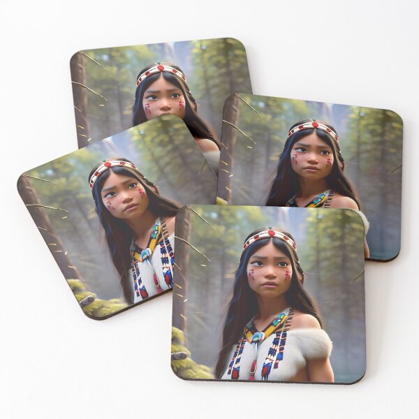 Item preview, Native American Girl In The Forest designed and sold by TheArtOfPat.