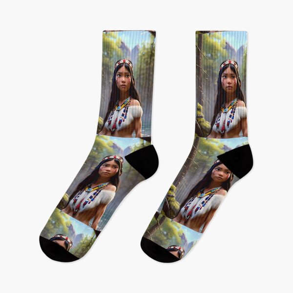 Artikelvorschau, Native American Girl In The Forest entworfen und verkauft von TheArtOfPat.