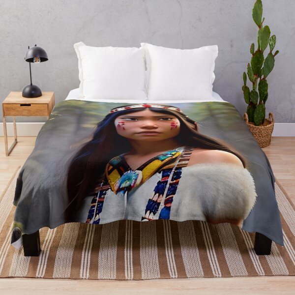 Item preview, Native American Girl In The Forest designed and sold by TheArtOfPat.