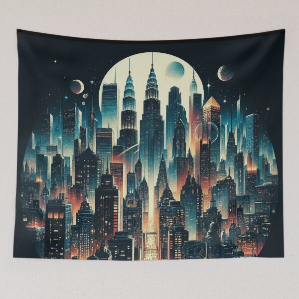 Item preview, FUTURISTIC CITYSCAPE designed and sold by BootsNCatsStore.