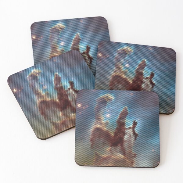 Item preview, Pillars of Creation Hubble Telescope 3D Cubes Low Poly Art designed and sold by SpiroJo.